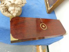 A PURDEY BRASS CORNERED MAHOGANY GUN CASE