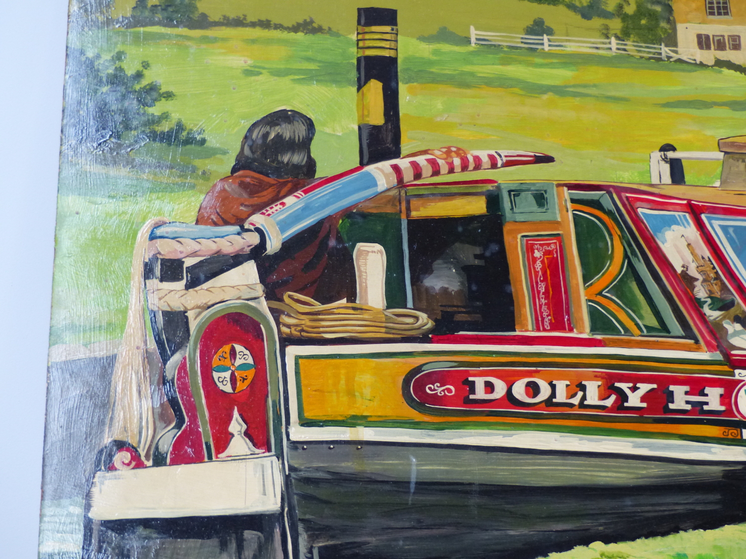 A GROUP OF THREE OIL ON BOARD STUDIES OF CANAL BOAT SCENES BY TIM NEEDLE. LARGEST 153 x 76cms. - Image 6 of 8