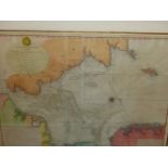 AFTER CAPT. JOHN HAMMOND. AN ANTIQUE HAND COLOURED LARGE FOLIO MAP, NORTH OR GERMAN SEA 1791. 75 x