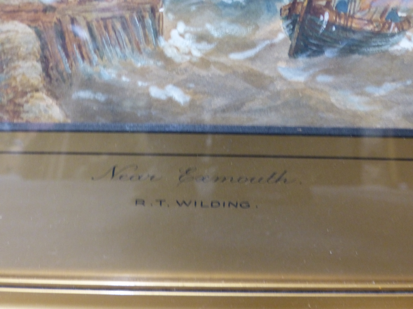 R. T. WILDING (19th/20th.C.) NEAR EXMOUTH, AND COAST OF CORNWALL, SIGNED, TWO WATERCOLOURS. 14 x - Image 4 of 8