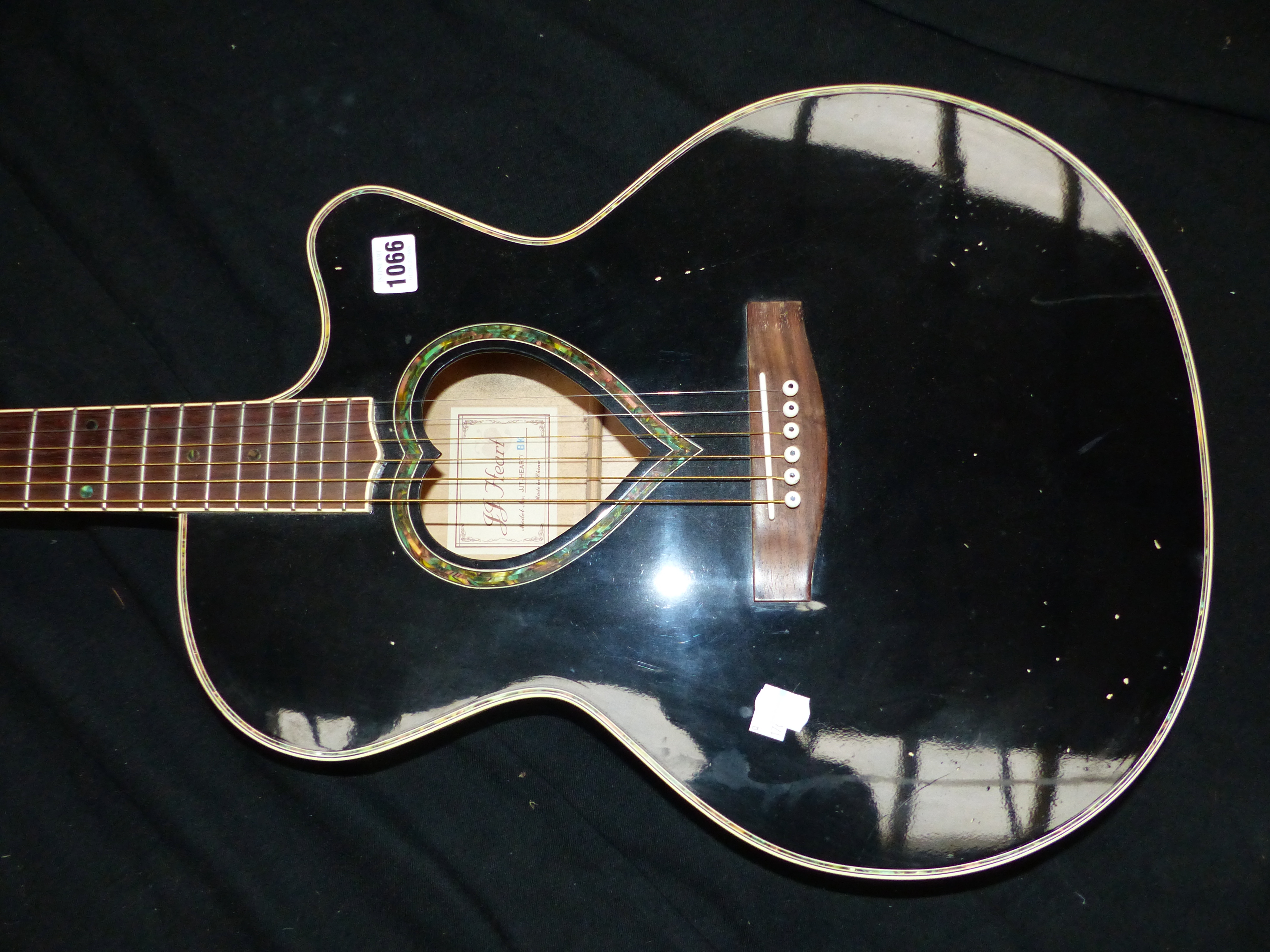 A JJ HEART ACCOUSTIC GUITAR, MODEL JJT-HEART/BK. - Image 2 of 7