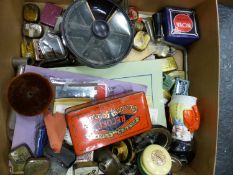 A LARGE COLLECTION OF VARIOUS GRAMOPHONE NEEDLE TINS, VARIOUS PLAYING HEADS, OTHER PARTS, ASSOCIATED