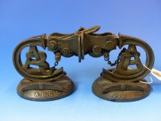 RAILWAY INTEREST ABC COUPLER LIMITED, A DESK TOP PAPERWEIGHT SCALE MODEL OF A RAILWAY COUPLING