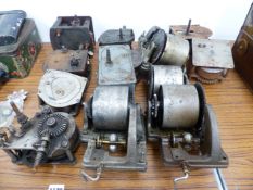 TWELVE VARIOUS GRAMOPHONE MOTORS.