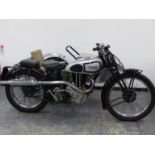 C.1939 NORTON 490CC 16H/ES2 TRIALS MOTORCYCLE COMBINATION REGISTRATION NO.780 UXD FRAME NO. 108360