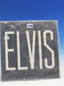 ELVIS PRESLEY SINGS ROCK N ROLL, A HIS MASTERS VOICE TWELVE TRACK LP, THE BLACK COVER INSCRIBED