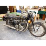 1992 ROYAL ENFIELD BULLET- REGISTRATION NUMBER K845VFC- FITTED WITH A BOX BODIED SIDECAR- BARN
