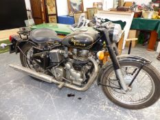 1992 ROYAL ENFIELD BULLET- REGISTRATION NUMBER K845VFC- FITTED WITH A BOX BODIED SIDECAR- BARN