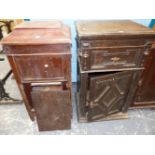 A COLUMBIA GRAFONOLA CABINET GRAMOPHONE AND AN OAK CABINET FOR RESTORATION (2).