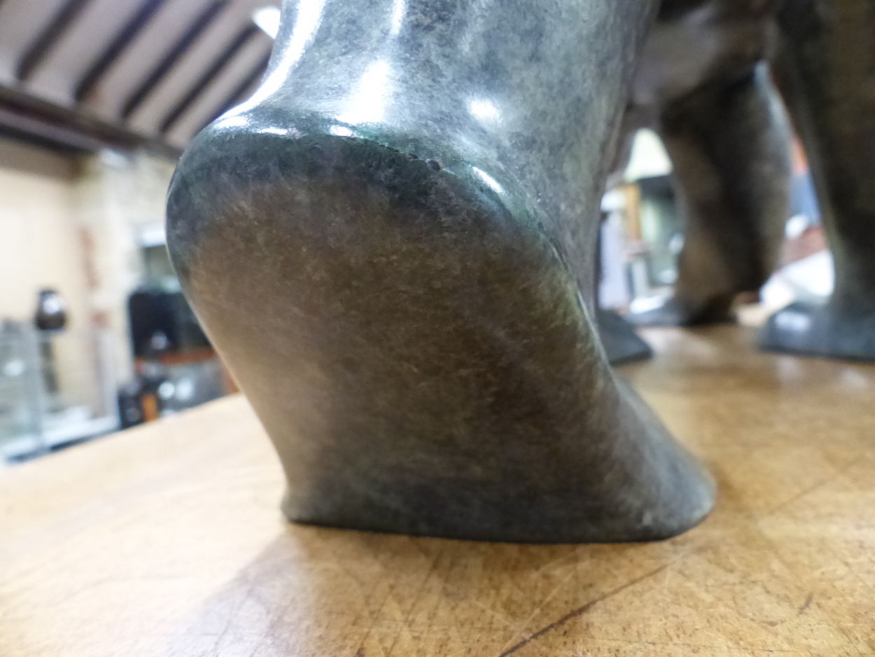 JONATHAN KNIGHT (1959-) ARR. PATINATED BRONZE OF A POLAR BEAR WALKING. SIGNED AND MONOGRAMED, - Image 14 of 17