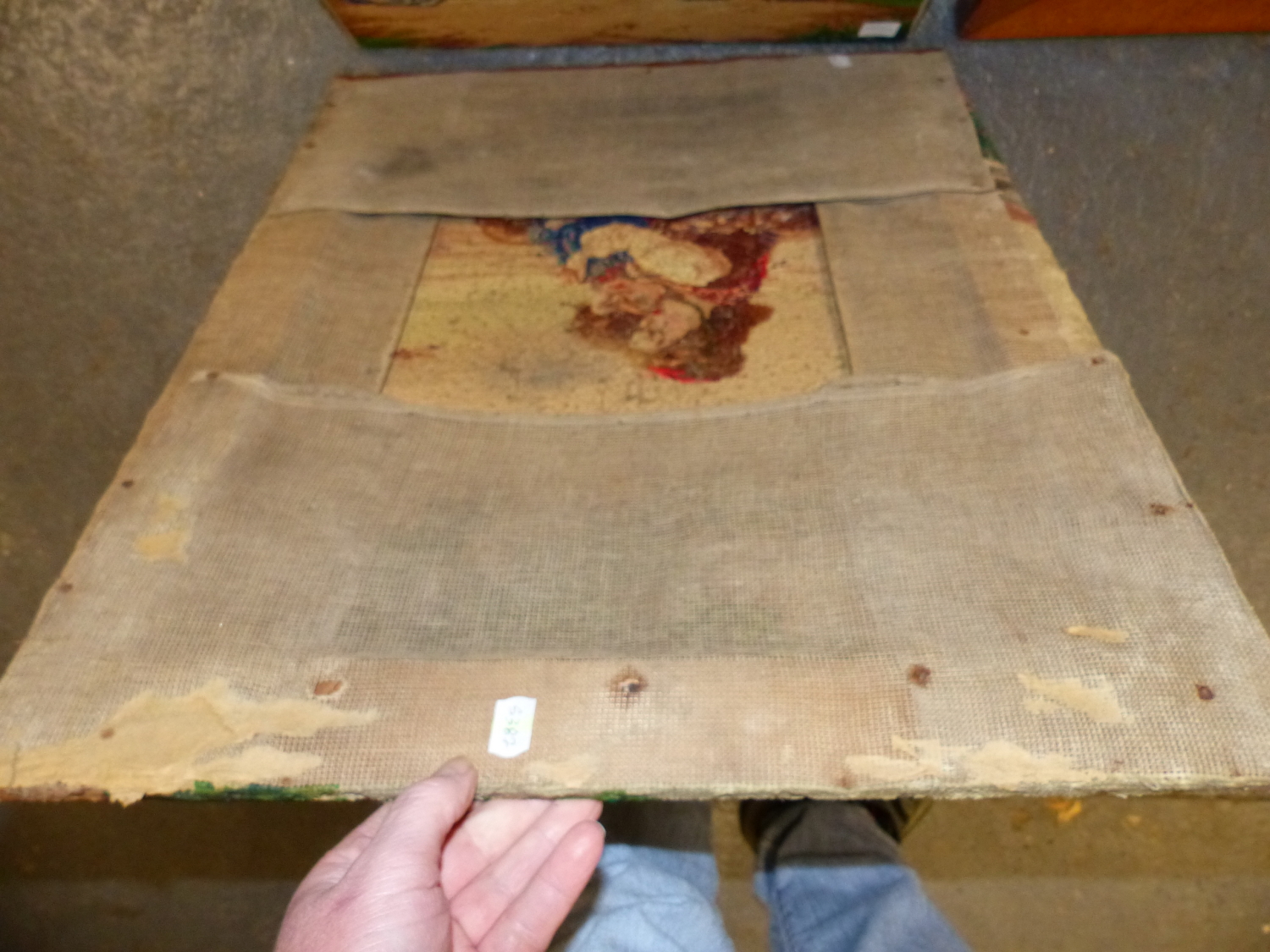 TWO UNFRAMED BERLIN WOOL WORK PICTURES, ONE DEPICTING AN ANGEL PLAYING TO THE MADONNA, CHILD AND - Image 3 of 6