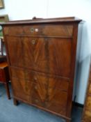 A 19th.C.FRENCH MAHOGANY SECRETAIRE ABBATANT WITH FITTED INTERIOR. 106 x 51 x H.148cms.