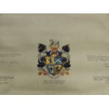 A 1925 ROYAL COLLEGE OF ARMS FAMILY TREE OF THE BENTALL FAMILY BY DESCENT TO STEPHEN WILLIAM