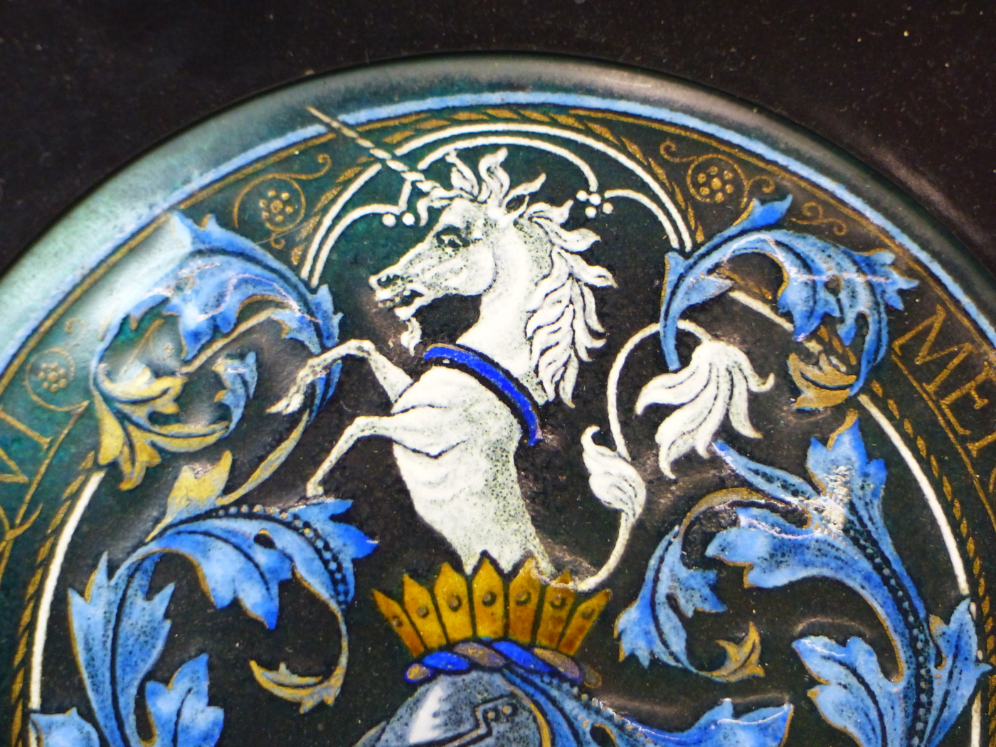 H E SIMPSON, LEEDS, HIS 1912 ENAMEL ROUNDEL FOR THE ACHIEVEMENT OF ARMS OF S D KITSON ESQ. WITHIN - Image 2 of 10