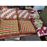 SIX NEEDLEPOINT SCATTER CUSHIONS.