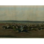 AFTER LIONEL EDWARDS. THE NORTH WARWICKSHIRE HUNT, A PENCIL SIGNED COLOUR PRINT. 39 x 52cms.