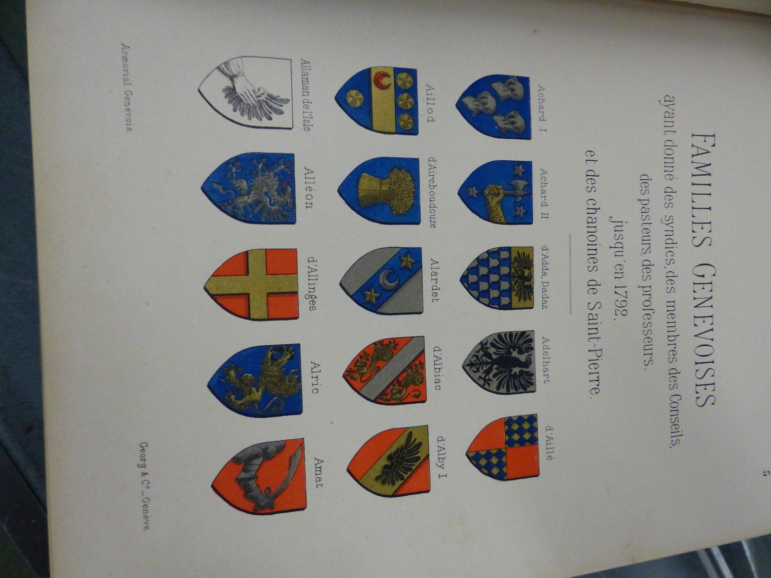 GALIFFE AND GAUTIER, ARMORIAL GENEVOIS, 1896, LARGE QUARTO. - Image 10 of 12