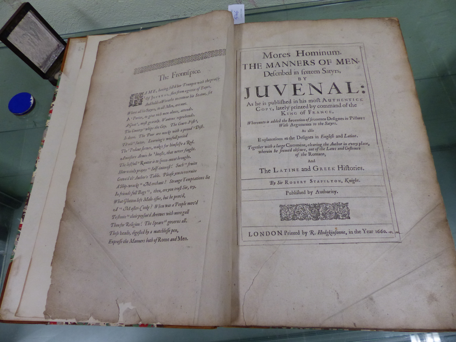 BOOK - JUVENAL'S SIXTEEN SATYRS OR, A SURVEY OF THE MANNERS AND ACTIONS OF MANKIND. WITH - Image 5 of 8