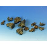 SIX METEORITE FRAGMENTS (MORROCO) TOGETHER WITH A FURTHER GROUP OF SIX.