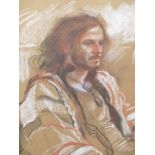 COLIN FROOMS. (1933-2017) ARR. PORTRAIT STUDY OF RICHARD, PASTEL, SIGNED, FRAMED AND GLAZED. 27 x 38