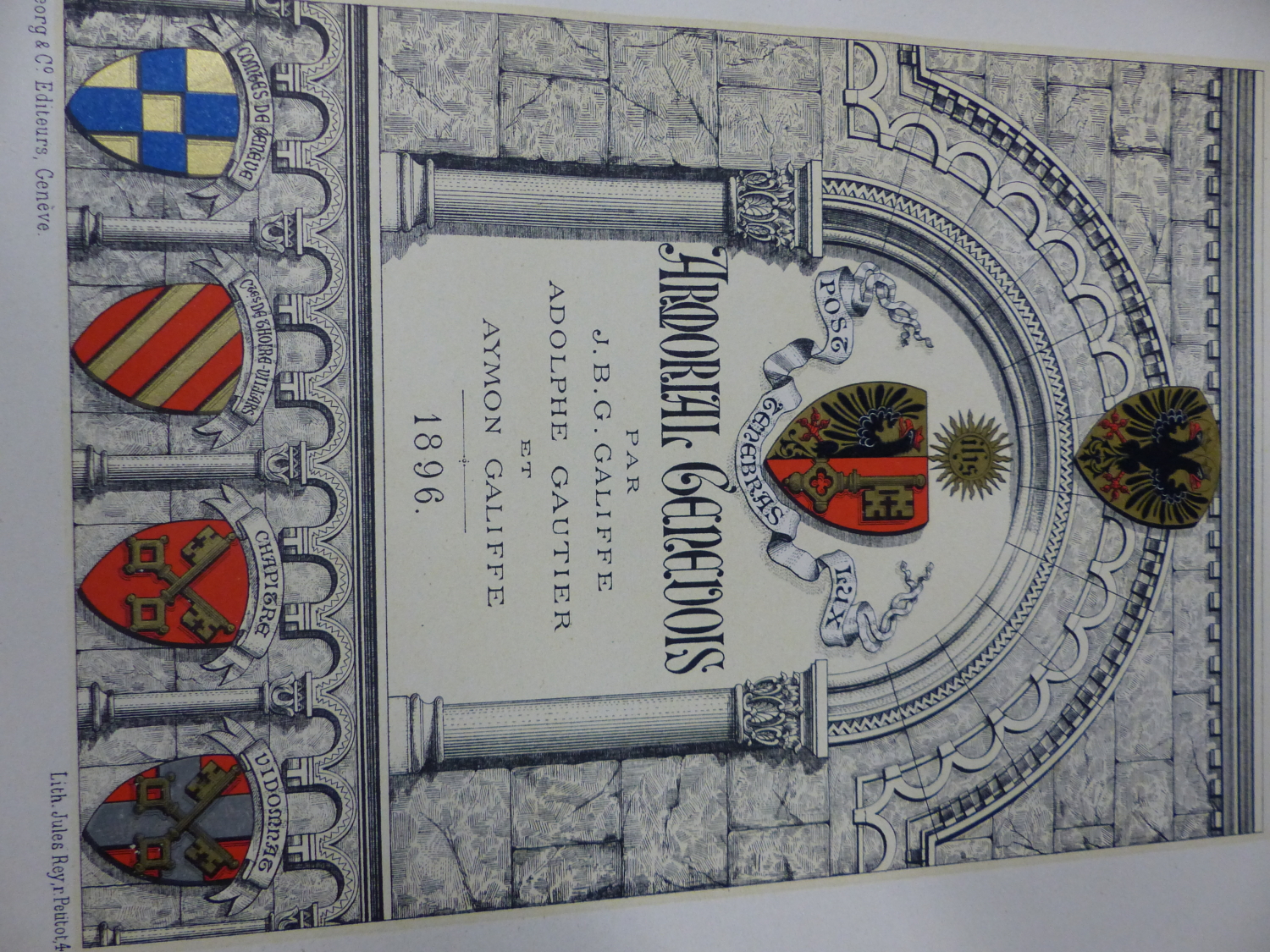 GALIFFE AND GAUTIER, ARMORIAL GENEVOIS, 1896, LARGE QUARTO. - Image 8 of 12