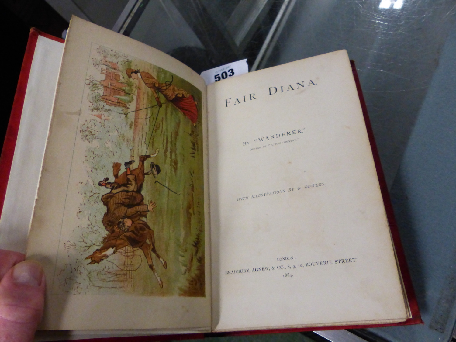 ELIM HENRY D'AVIGDOR AKAS WANDERER, FAIR DIANA, 1884, ILLUS. G BOWERS, OCTAVO, RED CLOTH. - Image 5 of 5