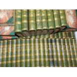 SIR WALTER SCOTT. THE WAVERLEY NOVELS, FORTY EIGHT VOLUMES, 1851, OCTAVO, HALF BOUND IN GREEN