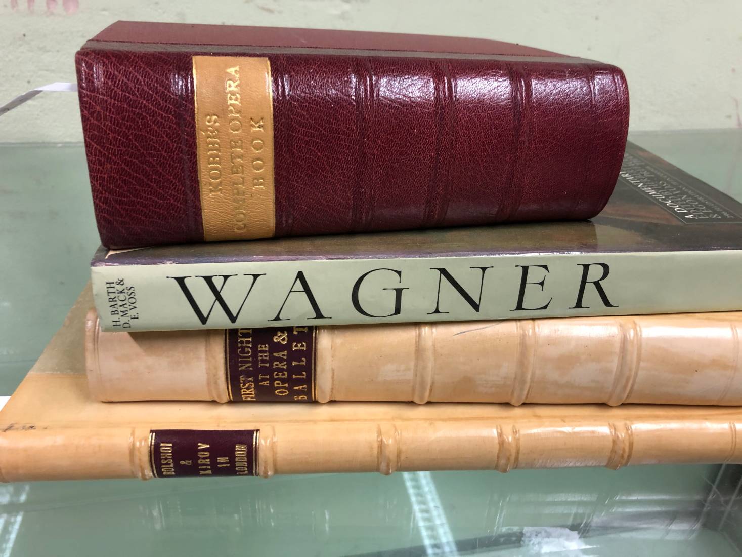 BARTH, MACK AND VOS, WAGNER, HAREWOOD, KOBBES COMPLETE OPERA BOOK, 1969 AND TWO VELLUM QUARTER BOUND