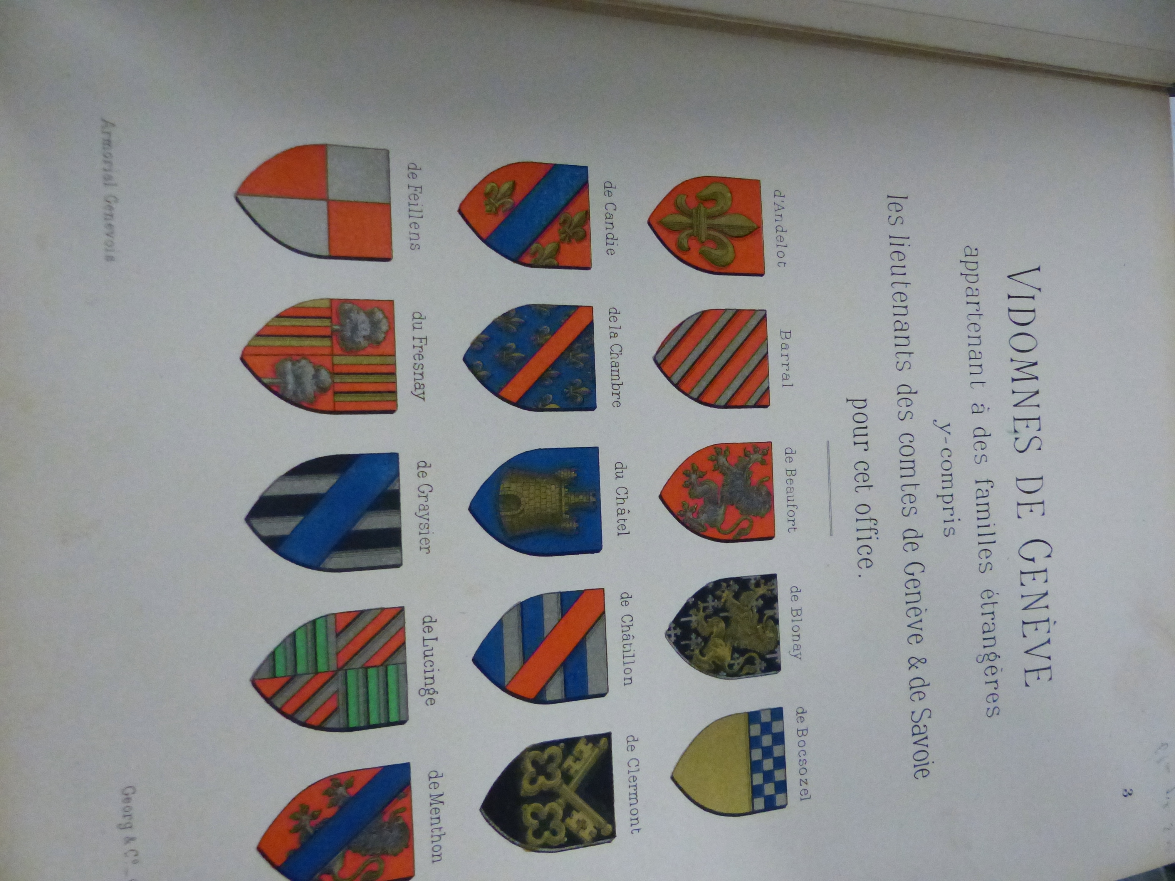 GALIFFE AND GAUTIER, ARMORIAL GENEVOIS, 1896, LARGE QUARTO. - Image 5 of 12