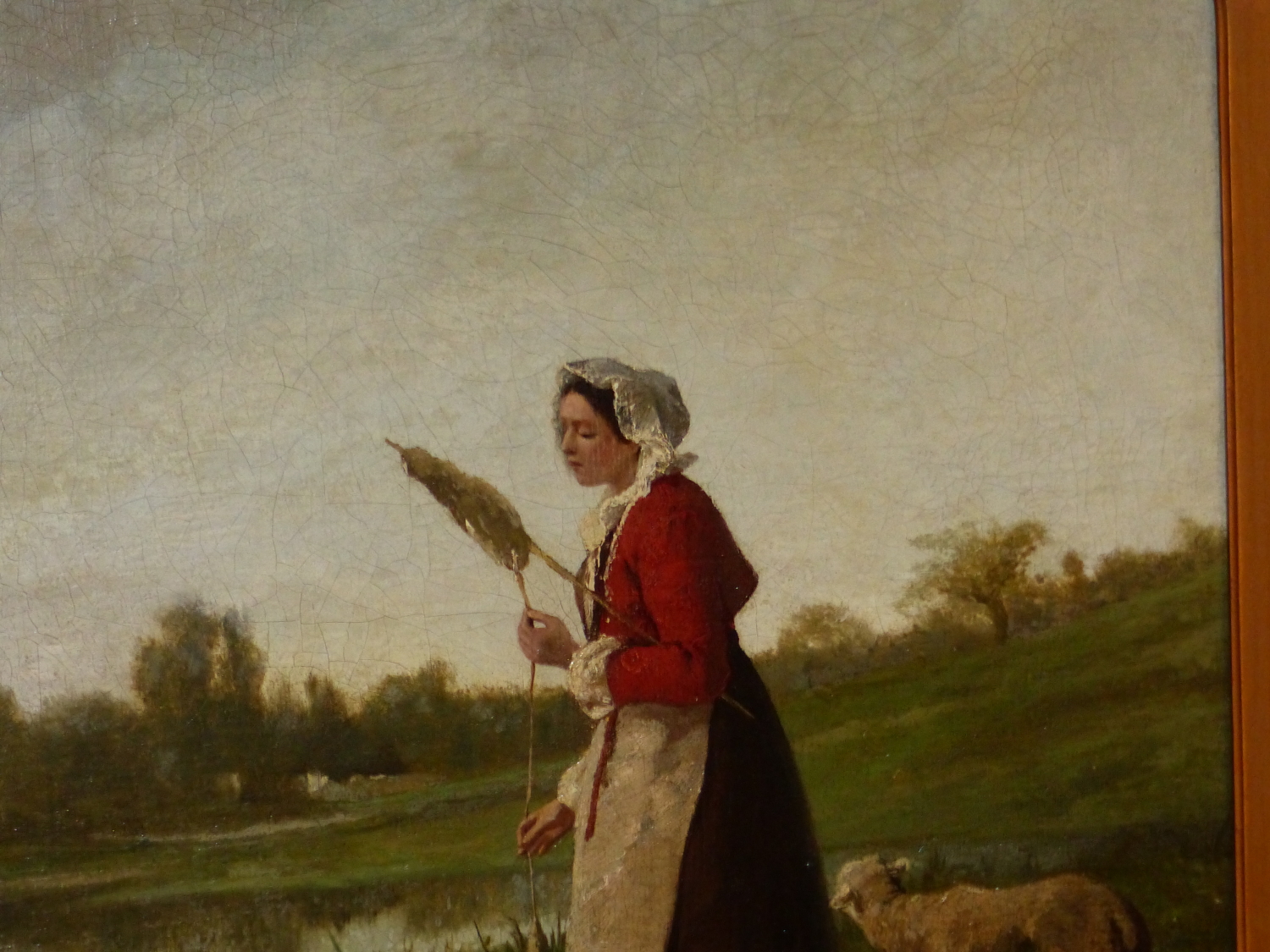 C. PITTARD. 19th.C.ENGLISH SCHOOL. THE SHEPHERDESS, SIGNED OIL ON CANVAS. 66 x 56cms. - Image 5 of 10