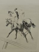 COUNT RENE BOUET-WILLAUMEZ (1900-1979). ARR. APRES LE COURSE, PENCIL SIGNED LIMITED EDITION PRINT.