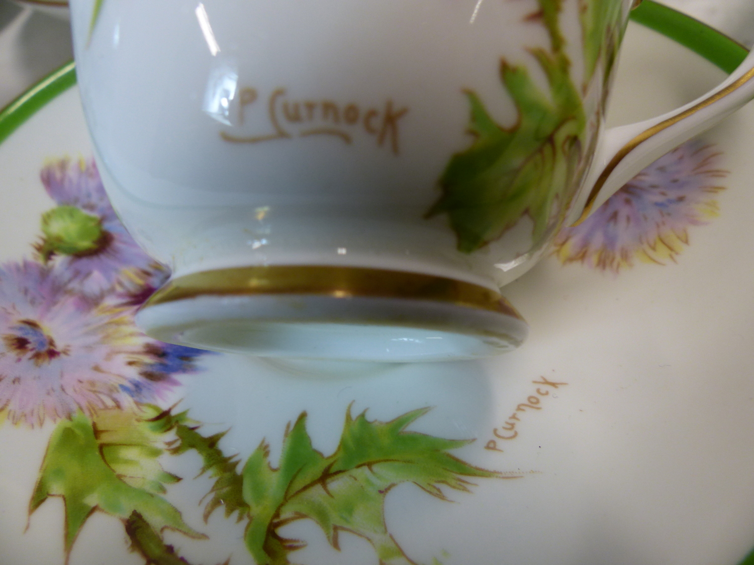 A ROYAL DOULTON GLAMIS THISTLE PATTERN TEA SET, THE TWELVE PLACE SETTINGS TO A DESIGN BY P - Image 5 of 22