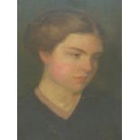 ATTRIBUTED TO JOSEPH SOUTHALL. (1861-1944) PORTRAIT OF A LADY, OIL ON CANVAS. 51.5 x 41cms.