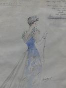 GLADYS CALTHORPE (1894-1980). ARR. GROUP OF THREE COSTUME STUDIES FOR THE PLAY BITTER SWEET,