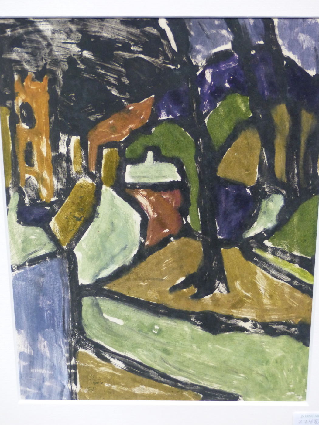 BRIGID WRIGHT 1939-2000 (ARR) TWO ABSTRACT LANDSCAPE VIEWS, WATERCOLOURS, 34 x 25cms. (2).
