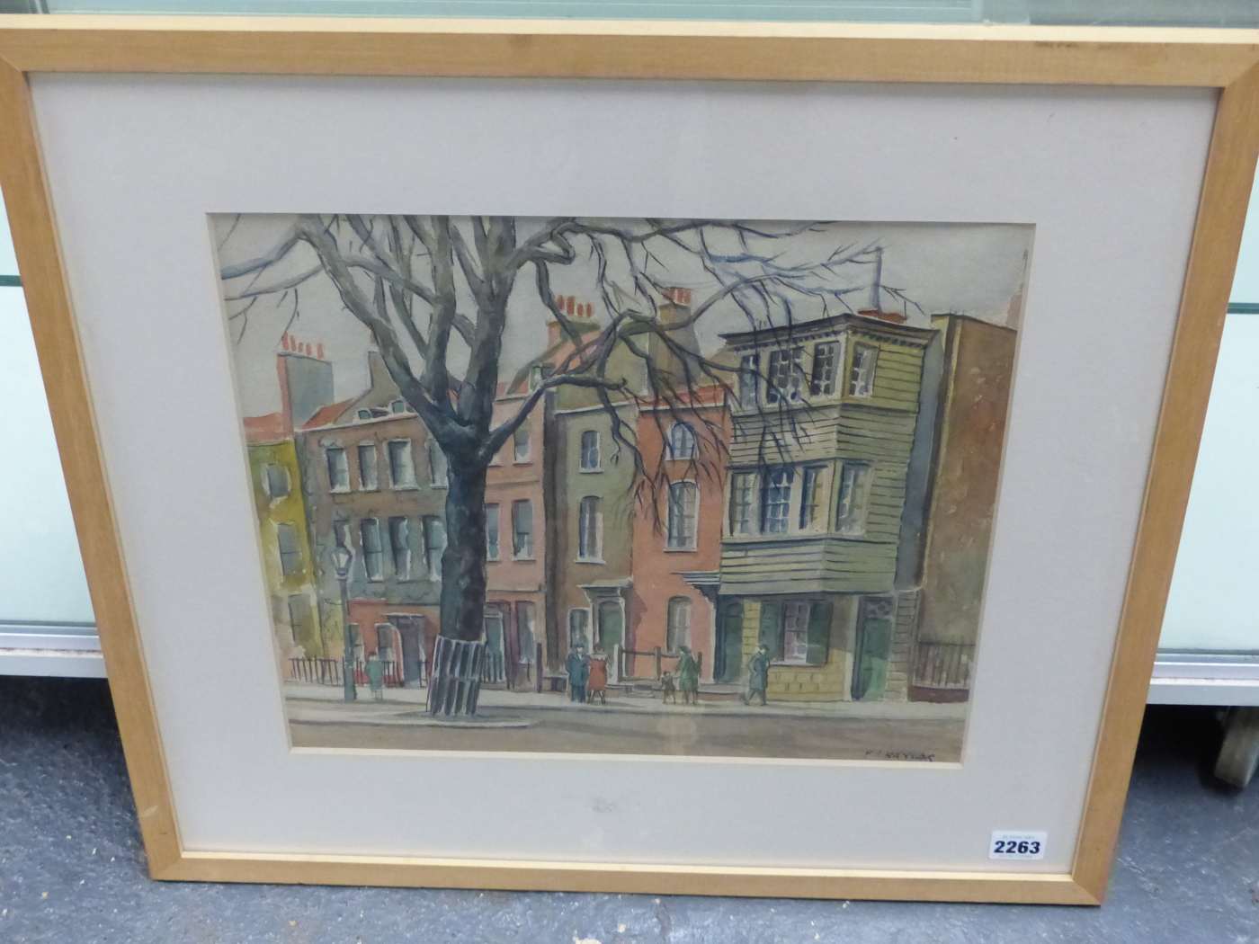F.I. NAYLOR (1892-1982) ARR. CHURCH ROW, HAMPSTEAD, SIGNED WATERCOLOUR, 34 x 37cms. - Image 4 of 6