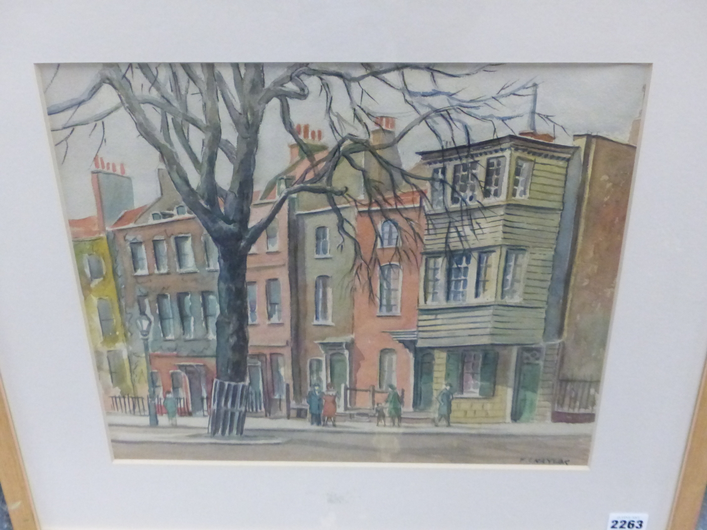 F.I. NAYLOR (1892-1982) ARR. CHURCH ROW, HAMPSTEAD, SIGNED WATERCOLOUR, 34 x 37cms. - Image 3 of 6