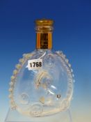 A 1994 BACCARAT REMY MARTIN LOUIS XII CHAMPAGNE CONGNAC FLASK MOULDED WITH FLEUR DE LYS ROUNDELS,