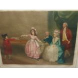 THREE EARLY 20th.C.COLOUR PRINTS AFTER 18th/19th.C.PAINTINGS. ALL SIGNED IN PENCIL ARTHUR L. COX,