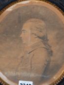 JOHN DOWNMAN (1750-1824) OVAL PORTRAITS OF A LADY AND GENTLEMAN, THE LATER INITIALLED AND DATED