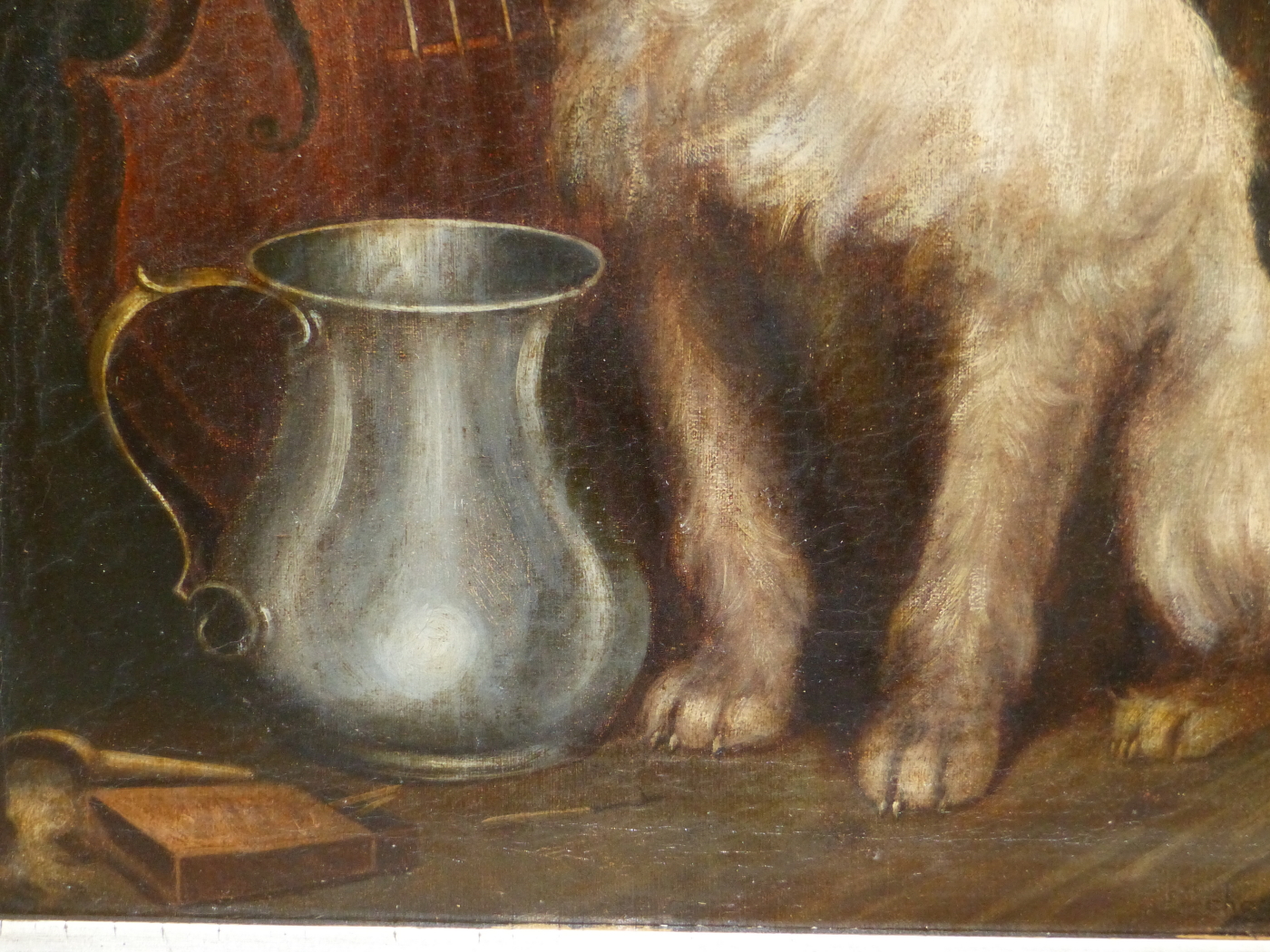 19th.C.ENGLISH SCHOOL. THE POSED TERRIER, OIL ON CANVAS. 62 x 46cms. - Image 6 of 10