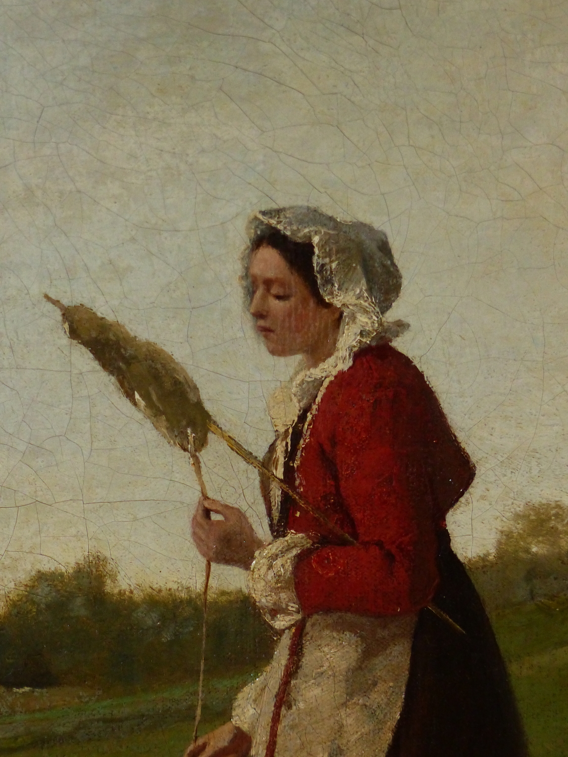 C. PITTARD. 19th.C.ENGLISH SCHOOL. THE SHEPHERDESS, SIGNED OIL ON CANVAS. 66 x 56cms. - Image 6 of 10