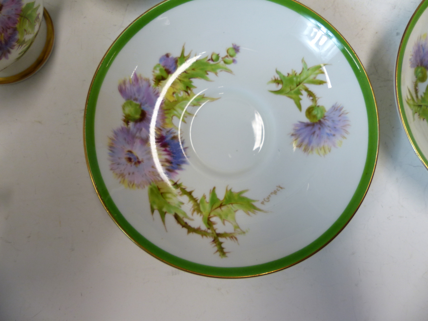 A ROYAL DOULTON GLAMIS THISTLE PATTERN TEA SET, THE TWELVE PLACE SETTINGS TO A DESIGN BY P - Image 2 of 22