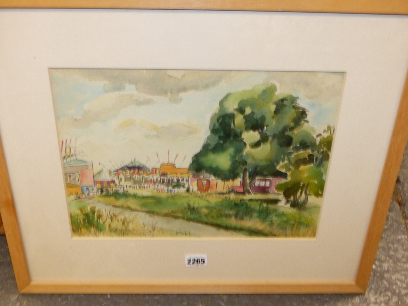 SYLVIA A. ALDBURGHEM. 20th.C. ARR. HAMPSTEAD FAIR, TWO WATERCOLOURS, LARGEST. 26 x 34.5cms (2). - Image 5 of 5