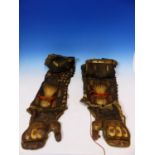 A PAIR OF JAPANESE BLACK LACQUERED ARMOUR AND CHAIN MAIL SLEEVES OR KOTE OF ODA-GOTE STYLE, THE