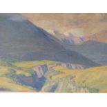 C. M. GERE. (1869-1957) ARR A VIEW IN THE TYROL, GALLERY LABELS VERSO, WATERCOLOUR. 21 x 27cms.