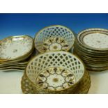A COLLECTION OF PARIS PORCELAIN NEOCLASSICAL GILT AND BLACK DECORATED WARES TO INCLUDE A PAIR OF