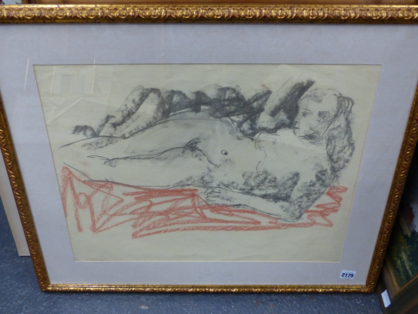 THREE 20th.C.FIGURE STUDIES, TWO INDISTINCTLY SIGNED OR INSCRIBED, WATERCOLOUR AND PEN AND INK. - Image 8 of 12