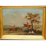 EARLY 19th.C.ENGLISH SCHOOL. FOUR HUNTING SCENES IN THE MANNER OF ALKEN, OIL ON METAL. 16.5 x