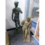 TWO CLASSICAL STYLE GARDEN FIGURES.